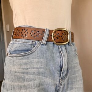 vintage patterned brown belt